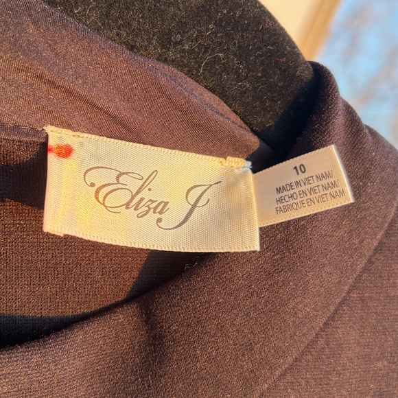 🆕 Eliza J Tweed Mock Neck Long Sleeve Dress Embellished Buttons Size 10 Office - Picture 13 of 17